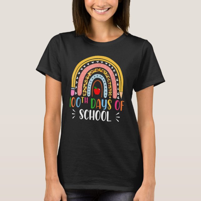 100th Day Of School Teacher 100 Days Smarter Boho  T-Shirt (Front)