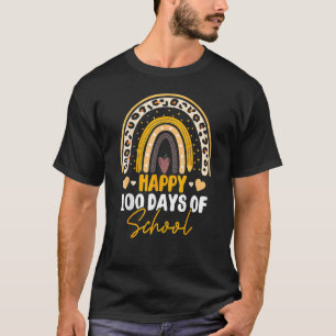 100th Day Of School Teacher 100 Days Smarter Leopa T-Shirt