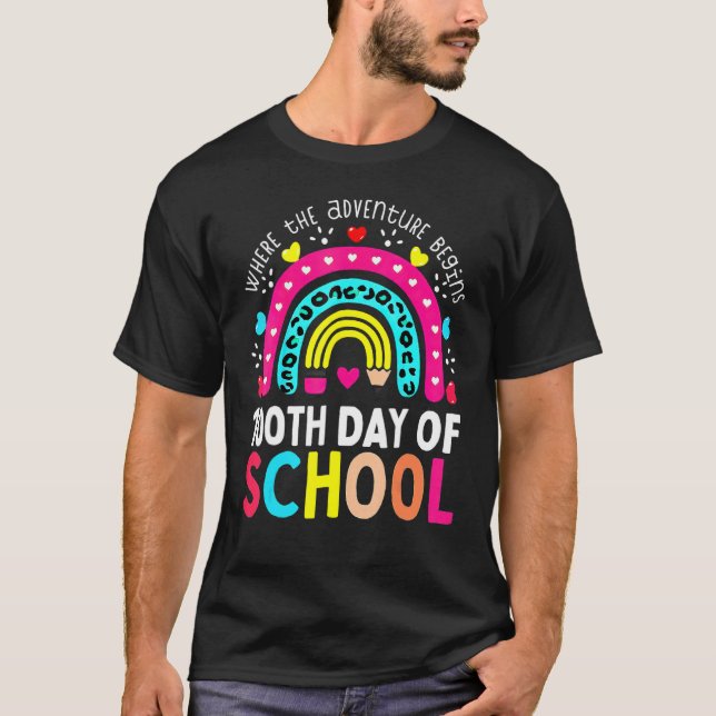 100th Day Of School Teacher 100 Days Smarter Leopa T-Shirt (Front)
