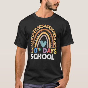 100th Day Of School Teacher 100 Days Smarter Leopa T-Shirt