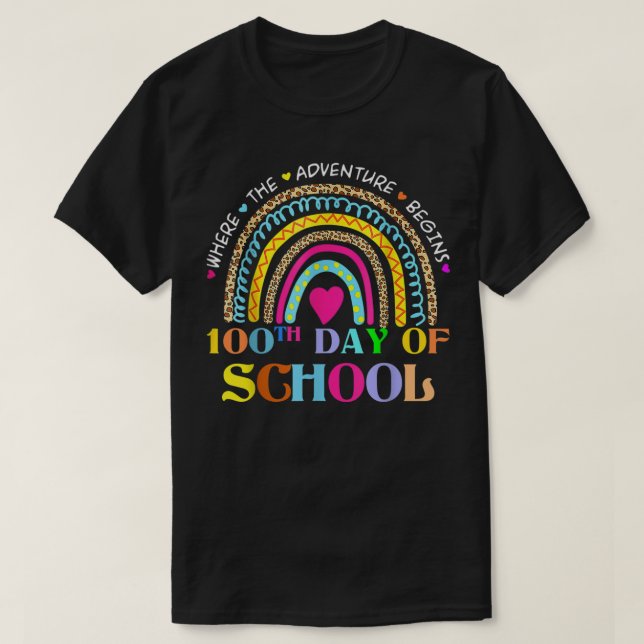 100th Day Of School Teacher - 100 Days Smarter Rai T-Shirt (Design Front)