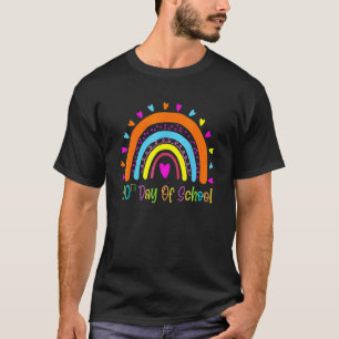 100th Day Of School Teacher 100 Days Smarter Rain T-Shirt