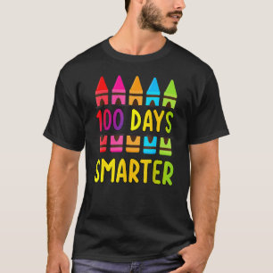 100th Day Of School Teacher  100 Days Smarter Rain T-Shirt
