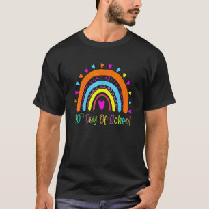 100th Day Of School Teacher 100 Days Smarter Rain T-Shirt