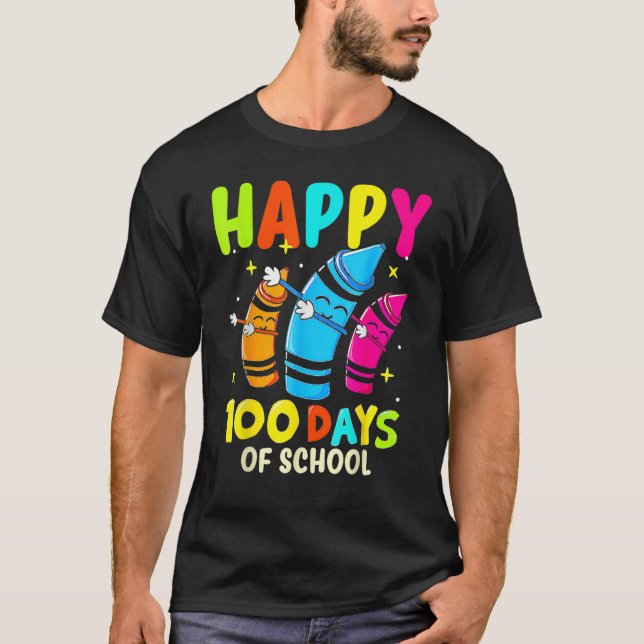 100th Day Of School Teacher 100 Days Smarter Rainb T-Shirt (Front)