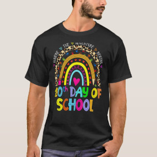100th Day Of School Teacher 100 Days Smarter Rainb T-Shirt