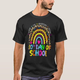 100th Day Of School Teacher 100 Days Smarter Rainb T-Shirt