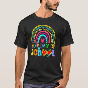 100th Day Of School Teacher 100 Days Smarter Rainb T-Shirt