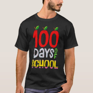 100th Day Of School Teacher 100 Days Smarter Rainb T-Shirt