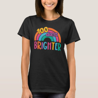 100th Day Of School Teacher And Students Colorful  T-Shirt