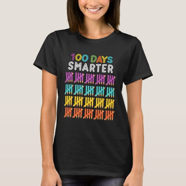 100th Day Of School Teacher Costume 100 Days Smart T-Shirt (Front)