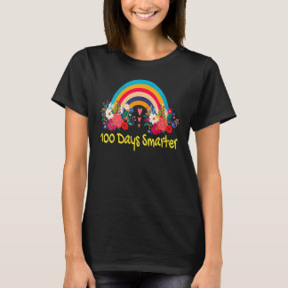 100th Day Of School Teacher Cute 100 Days Smarter  T-Shirt