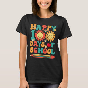 100th Day Of School Teacher Groovy - 100 Days Smar T-Shirt