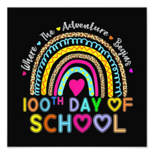 100th Day Of School Teacher Hearts Photo Print