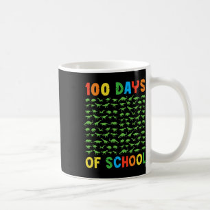 100th Day Of School Teacher Kids 100 Days Dinosaur Coffee Mug