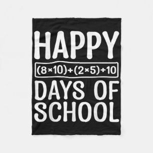 100th Day Of School Teacher Kids 100 Days Math Equ Fleece Blanket