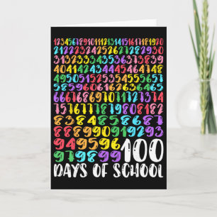 100th Day Of School Teacher Kids 100 Days Math Num Card