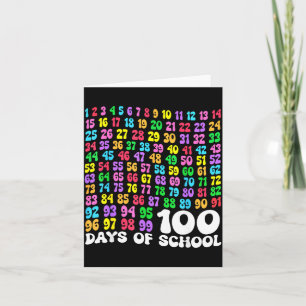 100th Day Of School Teacher Kids 100 Days Math Num Card