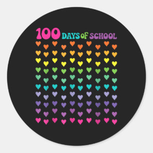 100th Day Of School Teacher Kids 100 Days Math Num Classic Round Sticker