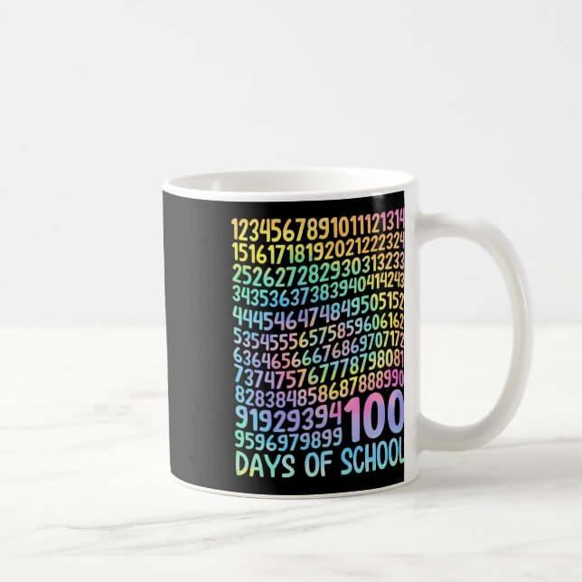 100th Day Of School Teacher Kids 100 Days Math Num Coffee Mug (Right)