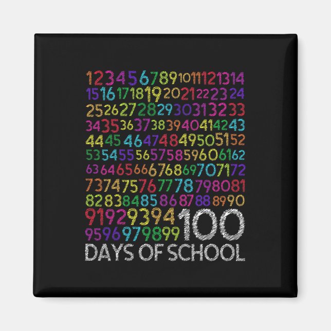 100th Day Of School Teacher Kids 100 Days Math Num Magnet (Front)
