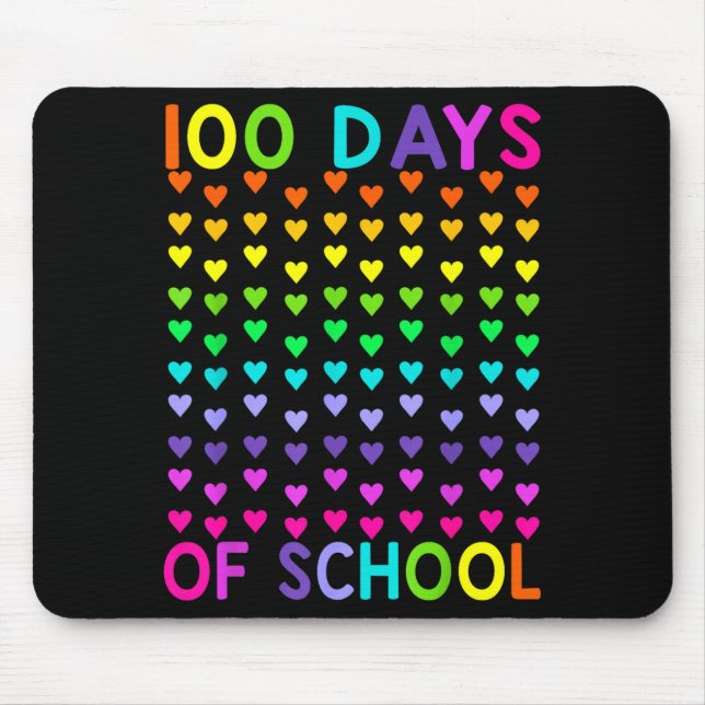 100th Day Of School Teacher Kids 100 Days Math Num Mouse Mat (Front)