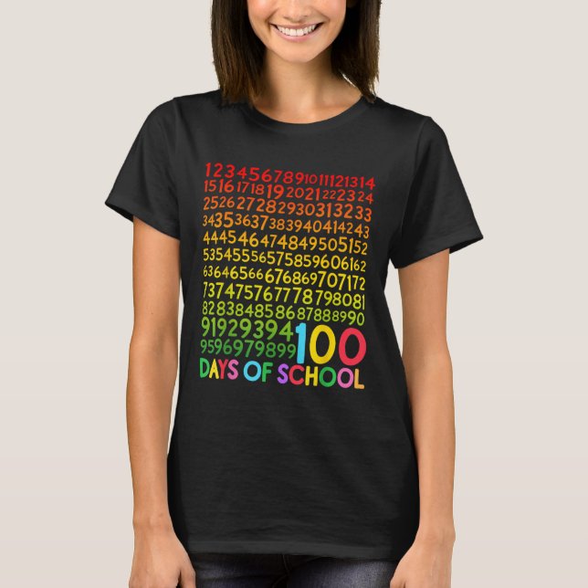 100th Day Of School Teacher Kids 100 Days Math Num T-Shirt (Front)