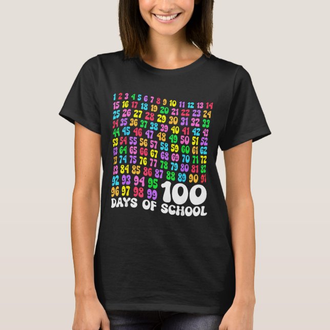100th Day Of School Teacher Kids 100 Days Math Num T-Shirt (Front)