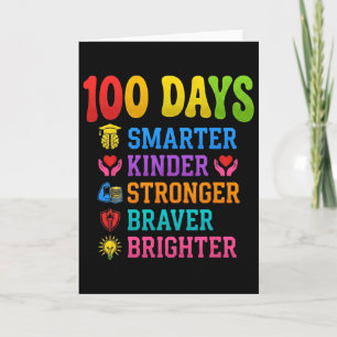 100th Day Of School Teacher Kids 100 Days Of Schoo Card