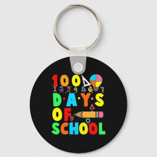 100th Day Of School Teacher Kids Child Happy 100 D Key Ring