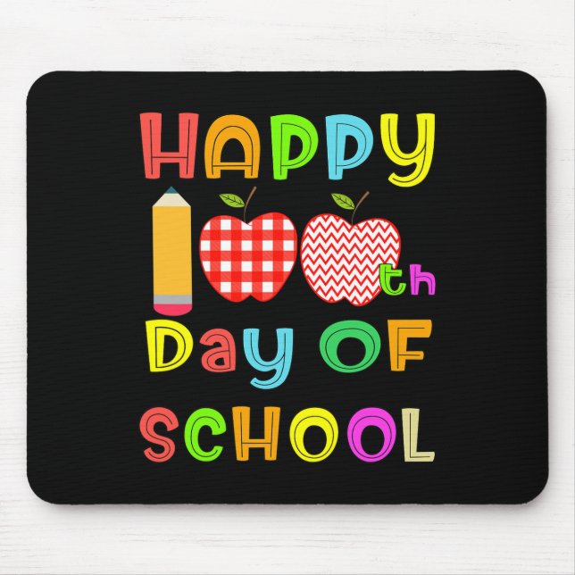 100th Day Of School Teacher Or Student Kids Fun Gi Mouse Mat (Front)