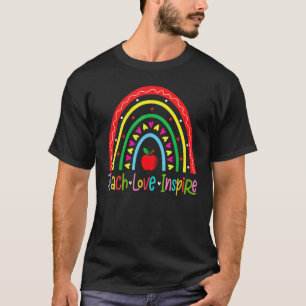 100th Day Of School Teacher Rainbow 100 Days Of Sc T-Shirt