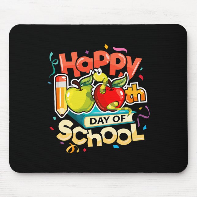 100th Day Of School Teacher Rainbow 100 Days Smart Mouse Mat (Front)