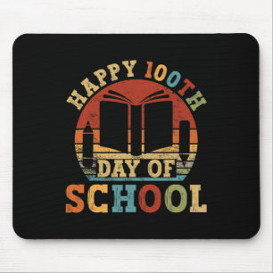 100th Day Of School Teacher Student 100 Days Vinta Mouse Mat