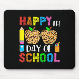 100th Day Of School Teacher Student Leopard 100 Da Mouse Mat