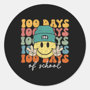 100th Day Of School Teachers 100 Days 1 Classic Round Sticker