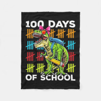 100th Day Of School Teachers 100 Days 3 Fleece Blanket