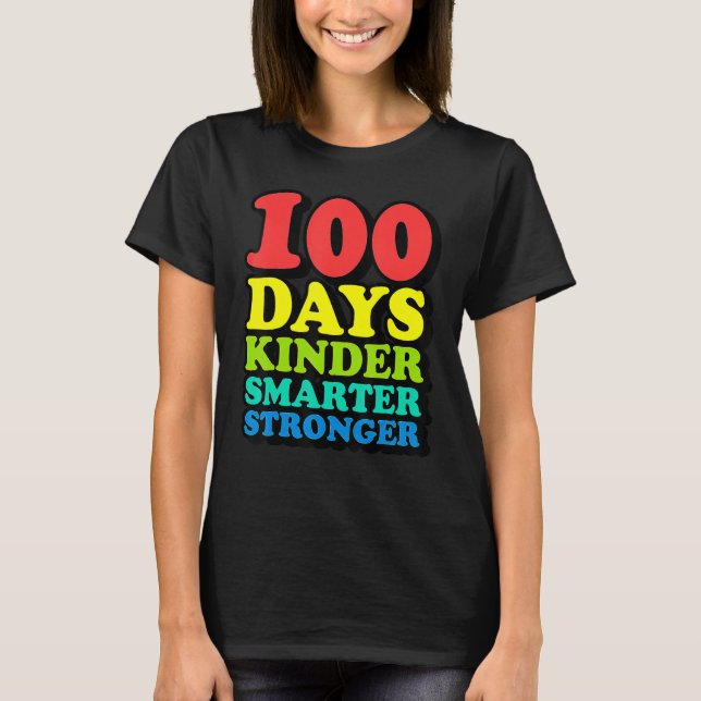 100th Day Of School Teachers Child Youth Happy  Ki T-Shirt (Front)