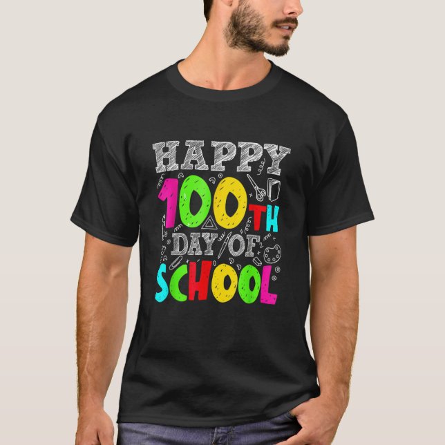 100th Day Of School Teachers Costume 100 Days Stud T-Shirt (Front)