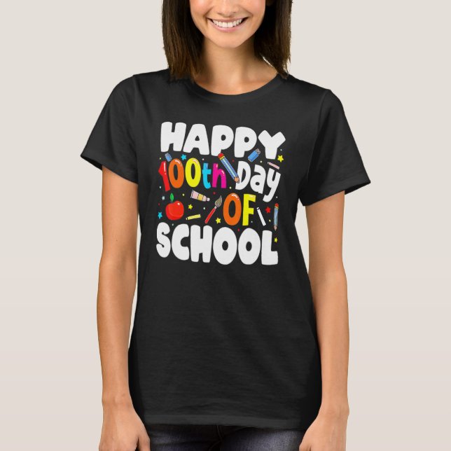 100th Day Of School Teachers Costume 100 Days Stud T-Shirt (Front)