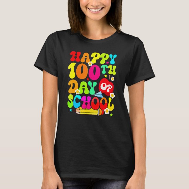 100th Day Of School Teachers Costume 100 Days Stud T-Shirt (Front)