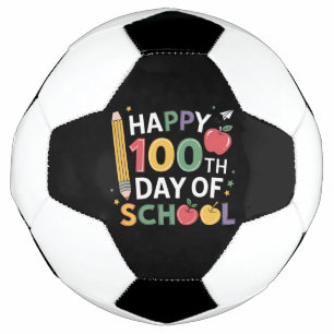 100th Day of School Teachers Happy 100 Days Football