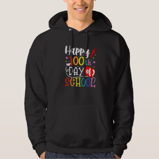100th Day of School Teachers Kids Boys Girls Happy Hoodie