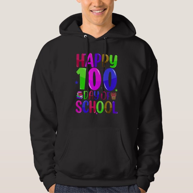 100th Day of School Teachers Kids Child Happy 100  Hoodie (Front)