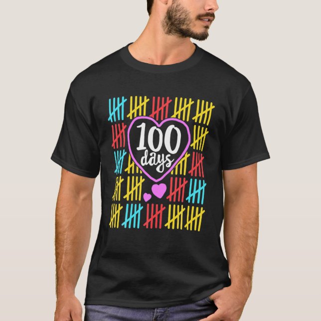 100Th Day Of School Teachers Kids Child Happy 100 T-Shirt (Front)