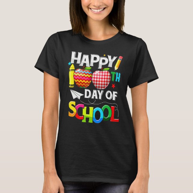 100th Day of School Teachers Kids Child Happy 100  T-Shirt (Front)