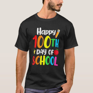 100th Day Of School Teachers Kids Child Happy 100  T-Shirt