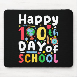 100th Day Of School Teachers Kids Girls Boys Happy Mouse Mat