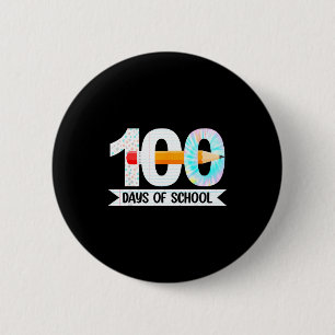 100th Day Of School Teachers Students 100 Days Of  6 Cm Round Badge