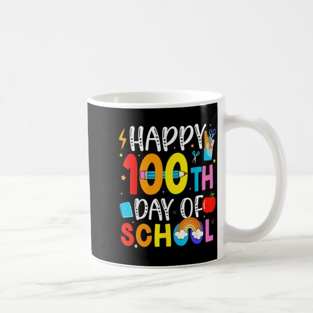 100th Day Of School Teachers Students 100 Days Of  Coffee Mug (Right)